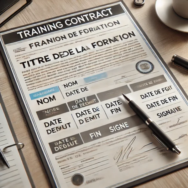 Formulaire de contrat de formation